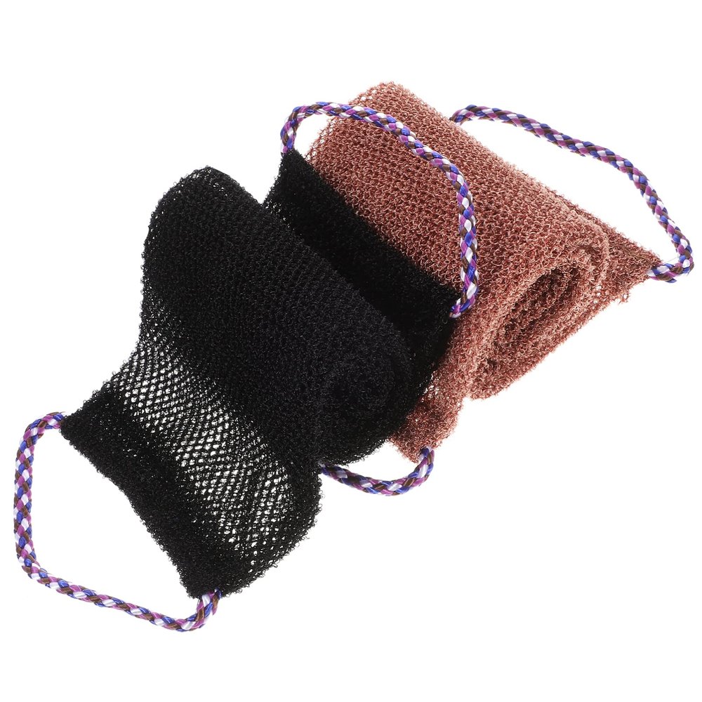 FRCOLOR Convenient Body Scrubber 2pcs African Exfoliating Net African Wash Net for Bath and Spa