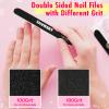 Nail Files and Buffers, Professional Manicure Tools Kit, 100/180 Grit Double Sided Emery Boards for Nails, 80/100 Grit Nail Buffer Blocks Supplies for Home Salon 8Pcs view 4