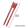 CHOISBEING Carved Ebony Hair Sticks for Women 6.6" Wooden French Hair Fork for Thick Hair Wood Chinese Hair Chopsticks for Long Hair Handmade Hair Accessories Hair Styling for Buns 1 Pack view 2