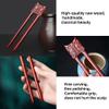 CHOISBEING Carved Ebony Hair Sticks for Women 6.6" Wooden French Hair Fork for Thick Hair Wood Chinese Hair Chopsticks for Long Hair Handmade Hair Accessories Hair Styling for Buns 1 Pack view 3