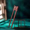 CHOISBEING Carved Ebony Hair Sticks for Women 6.6" Wooden French Hair Fork for Thick Hair Wood Chinese Hair Chopsticks for Long Hair Handmade Hair Accessories Hair Styling for Buns 1 Pack view 4