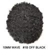 Afro Kinky Curly Toupee For Black Men Brazilian Human Hair Replacement Systems All PU Mens Weave Hair Units Durable Thin Skin Mens Prosthesis (Afro Wave 10mm, 1B OFF BLACK) view 2