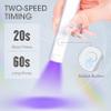 mlogiroa Mini UV Nail Lamp for Gel Nails Handheld UV Light for Nails Portable Led Lamp 3W Nail Dryer for Curing Gel Polish USB Light Flashlight for Home DIY ManicureWhite view 4