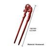 CHOISBEING Carved Wooden Hair Stick, 6.2 inches Rosewood Hair Pin for Women's Long Hair, Handmade Hair Fork with Plum Blossom and Pearl Design for Buns and Hair Styling view 2