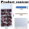 Bellelfin 240pcs Short Press on Nails Full Cover Short Square Fake Nails Brown Glossy Acrylic Artificial False Nail Tips with 5 Sheets Adhesive Glue Tabs for Women and Girls Fingernails Design view 4