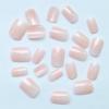 Bellelfin 240pcs Short Press on Nails Jelly Pink Full Cover Short Square Glossy Fake Nails Acrylic Artificial False Nail Tips with 5 Sheets Adhesive Glue Tabs for Women and Girls Fingernails Design view 3