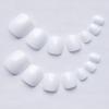 Bellelfin White Press on Toenails 120pcs Short Square Fake Toenails Full Cover Glossy Acrylic False Toe Nails Tips with 5 Sheets Adhesive Glue Tabs for Women and Girls Foot Decor view 2