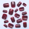 Bellelfin 240pcs Short Press on Nails Burgundy Full Cover Short Square Glossy Fake Nails Acrylic Artificial False Nail Tips with 5 Sheets Adhesive Glue Tabs for Women and Girls Fingernails Design view 3