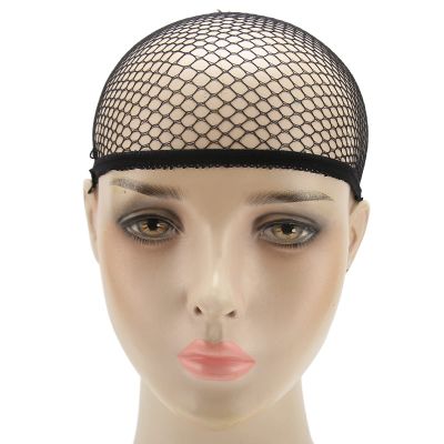 10pcs Black Wig Mesh Caps, Closed End Hair Mesh Net for Long Short Straightened and Curly Hair, Stretchable Soft Breathable Dome Wig Cap for Cosplay, Nylon Stocking Caps for Wigs