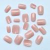 Bellelfin 240pcs Short Press on Nails Nude Pink Full Cover Short Square Glossy Fake Nails Acrylic Artificial False Nail Tips with 5 Sheets Adhesive Glue Tabs for Women and Girls Fingernails Design view 3