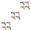 KALLORY 3sets Elegant Rhinestone Hair Clip Gems Claw Hair Clip for Women Fancy Designer Ponytail for Girls 4pcs*3 view 1