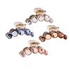 KALLORY 3sets Elegant Rhinestone Hair Clip Gems Claw Hair Clip for Women Fancy Designer Ponytail for Girls 4pcs*3 view 2