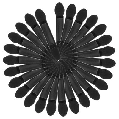 LALAFINA 100pcs Double-ended Sponge Eyeshadow Applicators Soft Makeup Brush for Home Use Durable and Lightweight Beauty Tools Black