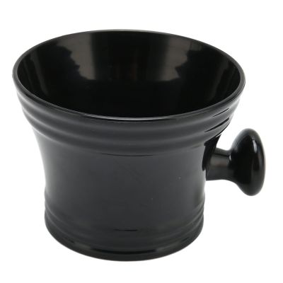 Plastic Shaving Bowl Black Shaving Soap Bowl for Men Large Capacity Portable Shave Mug with Handle for Barber Home Travel