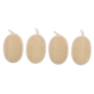 GLEAVI 4pcs Back Loofah Scrubbers Exfoliating Bath Towels for Deep Cleaning Skin Convenient Hanging for Gentle Skin for Shower Use