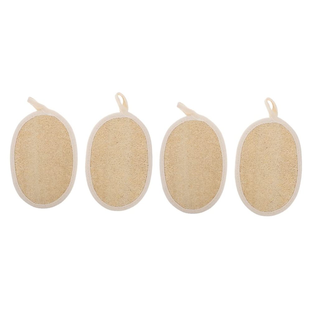 GLEAVI 4pcs Back Loofah Scrubbers Exfoliating Bath Towels for Deep Cleaning Skin Convenient Hanging for Gentle Skin for Shower Use