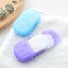 TRASKA Mini Disposable Portable soap Tablets, Boxed Bath soap Paper, Hand Washing, Floral moisturizing, Cleansing Blue Milk Aroma view 1