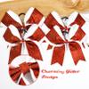10PCS 8 Large Glitter Hair Bows with Rhinestones and Sequins - Red Hair Ties for Girls, Teens, Cheerleaders, Softball, Football, and Sports view 3