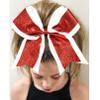 10PCS 8 Large Glitter Hair Bows with Rhinestones and Sequins - Red Hair Ties for Girls, Teens, Cheerleaders, Softball, Football, and Sports view 4