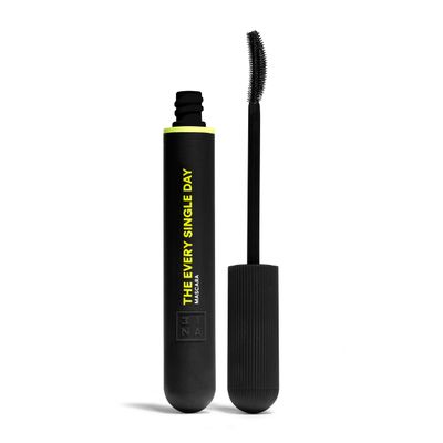 3INA Makeup - The Every Single Day Mascara - Black Mascara Long Eyelashes - Volume Length Curve Mascara - Hourglass Brush Mascara for Sensitive Eyes - Vegan - Cruelty Free
