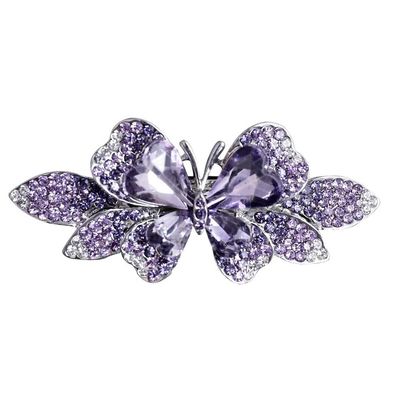 KANDUO Bow Knot Headwear Female Rhinestone Hairpin Elegant Clip Headgear Top Clip Hairpin Hair Accessories (Color : A, Size : 6.5 * 2.5cm)
