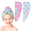 ELLEWIN Microfiber Hair Towel Wrap for Kids Girls 2 Pack Hair Turban Drying for Women Gifts Set Absorbent Quick Dry Twisty Anti Frizz Towel for Curly Long Thick Hair view 1