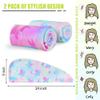 ELLEWIN Microfiber Hair Towel Wrap for Kids Girls 2 Pack Hair Turban Drying for Women Gifts Set Absorbent Quick Dry Twisty Anti Frizz Towel for Curly Long Thick Hair view 4