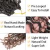 14 Inch 8 Packs Goddess Locs Crochet Hair Pre Looped Faux Locs Crochet Hair for Women Soft Boho Hippie Locs Hair Extension Synthetic (#T30) view 2