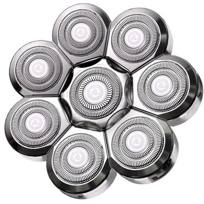 Universal Replacement Heads for Blade,Replacement Blades Compatible with Most Major Head Shaver Brands, Easy-to-Install Electric Razor Shaver Heads for Bald Men. (8 Silver)
