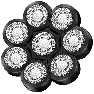 Universal Replacement Heads for Blade,Replacement Blades Compatible with Most Major Head Shaver Brands, Easy-to-Install Electric Razor Shaver Heads for Bald Men. (8 Black)