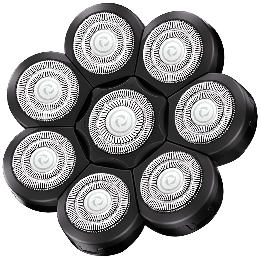 Universal Replacement Heads for Blade,Replacement Blades Compatible with Most Major Head Shaver Brands, Easy-to-Install Electric Razor Shaver Heads for Bald Men. (8 Black)