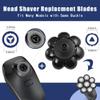 Universal Replacement Heads for Blade,Replacement Blades Compatible with Most Major Head Shaver Brands, Easy-to-Install Electric Razor Shaver Heads for Bald Men. (8 Black) view 3