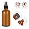 CycleMore 120ml 16Pcs 4oz Amber Glass Spray Bottles with Fine Mist Sprayers, Glass Travel Bottles for Cosmetic Essential Oils Cleaning Solutions Perfumes & More Liquids Ideal for Mother & Friends view 3