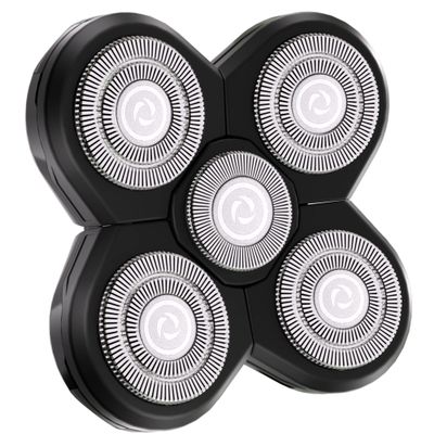 Universal Replacement Heads for Blade,Replacement Blades Compatible with Most Major Head Shaver Brands, Easy-to-Install Electric Razor Shaver Heads for Bald Men. (5 Black)