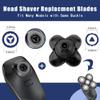 Universal Replacement Heads for Blade,Replacement Blades Compatible with Most Major Head Shaver Brands, Easy-to-Install Electric Razor Shaver Heads for Bald Men. (5 Black) view 3