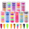 Duufin 66 Colors Nail Pigment Powder Colorful Glitter Pearlescent Fluorescence Luminous Powder Pigment for Nails Art, Body and Crafts view 1