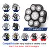 Universal Replacement Heads for Blade,Replacement Blades Compatible with Most Major Head Shaver Brands, Easy-to-Install Electric Razor Shaver Heads for Bald Men. (9 Black) view 2