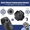Universal Replacement Heads for Blade,Replacement Blades Compatible with Most Major Head Shaver Brands, Easy-to-Install Electric Razor Shaver Heads for Bald Men. (9 Black) view 3