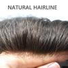 Toupee for men Hairpieces Undetectable Full Soft French Lace Men Toupee Hair System Human Hair Replacement Systems Men Hair Wig Units 8X10"-100% density#220 Darkest Brown with 20% Gray view 3
