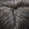 Toupee for men Hairpieces Undetectable Full Soft French Lace Men Toupee Hair System Human Hair Replacement Systems Men Hair Wig Units 8X10"-100% density#220 Darkest Brown with 20% Gray view 4