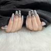 XAHA Beauty Nails Vietnamese Handmade Press On Nail Medium Length Almond/Stiletto/Coffin/Square/Oval Fake Nails 3D Design Art Charms Cute with Storage Box 10 Pcs (#10) view 2