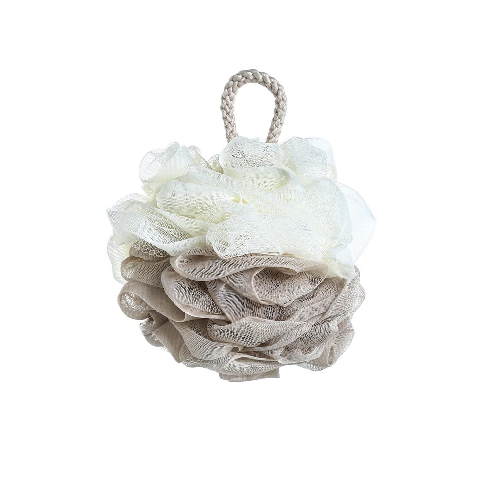 USEBEM Wholesale Large Bath Ball Bathroom Soft Scrub Bath Artifact Supplies Bath Flower Bubble mesh Spliced Two-Color Bath Ball Oversized_King Apricot Rice (unpackaged)
