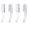 Beomeen 2 Pcs Handle Grip Nail Brushes for Cleaning, Long Handle Fingernail Cleaner, Hand Nail Toes Cleaning and Scrubbing Brushes, Pedicure Nail Scrubber Non-Slip for Men and Women, Clear view 1
