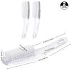 Beomeen 2 Pcs Handle Grip Nail Brushes for Cleaning, Long Handle Fingernail Cleaner, Hand Nail Toes Cleaning and Scrubbing Brushes, Pedicure Nail Scrubber Non-Slip for Men and Women, Clear view 3