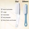 Beomeen 2 Pcs Handle Grip Nail Brushes for Cleaning, Long Handle Fingernail Cleaner, Hand Nail Toes Cleaning and Scrubbing Brushes, Pedicure Nail Scrubber Non-Slip for Men and Women, Clear view 4