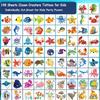 CHARLENT 148 PCS Ocean Animals Temporary Tattoos for Kids - Sea Creature Individual Tattoos for Boys Girls Ocean Birthday Party Favors Goodie Bag Fillers view 2