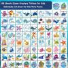 CHARLENT 148 PCS Ocean Animals Temporary Tattoos for Kids - Sea Creature Individual Tattoos for Boys Girls Ocean Birthday Party Favors Goodie Bag Fillers view 3