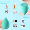 Makeup Sponge Set DUAIU 4Pcs Blender Beauty Foundation Blending Sponge, Flawless for Liquid, Cream, and Powder, Professional Streak Free Application Blend, Makeup Sponges with Storage Box(Aquamarine) view 2