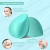 Makeup Sponge Set DUAIU 4Pcs Blender Beauty Foundation Blending Sponge, Flawless for Liquid, Cream, and Powder, Professional Streak Free Application Blend, Makeup Sponges with Storage Box(Aquamarine) view 3