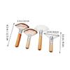 TEONEI Facial Fan Brush,Face Makeup Brush,Highlighting Make Up Brush Cosmetic Tools,4PCS view 2